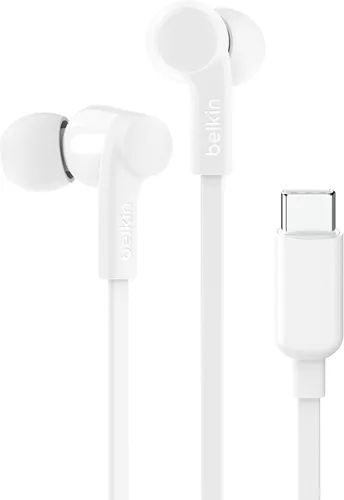 Vista 11 de Belkin SoundForm - Auriculares con cable con conector USB-C, auriculares intrauditivos con micrófono, auriculares USB-C para iPhone 17, iPhone 16