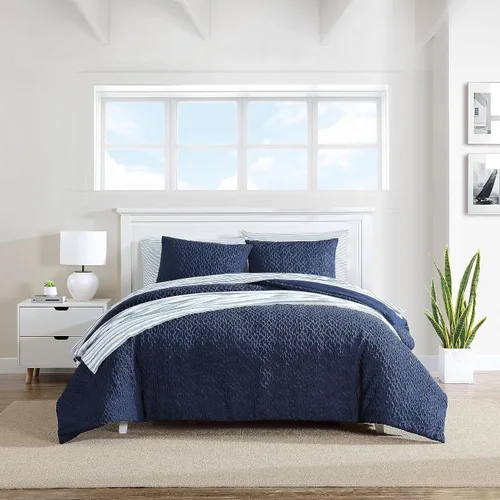 Vista 7 de Nautica - Juego de funda de edredón tamaño King, ropa de cama de microfibra suave y acogedora con fundas a juego, decoración del hogar para todas