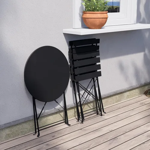 Vista 5 de Grand patio Juego de muebles de patio con marco premium, juego de muebles plegables para patio al aire libre, juego de mesa y sillas de patio de 3