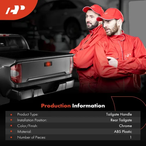 Vista 2 de A-Premium Manija de puerta trasera con cerradura compatible con Toyota Tundra 2007-2013, cromada