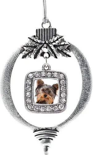 Vista 208 de Inspired Silver - Bon Voyage Cruise Ship Charm Ornamento – Adornos navideños cuadrados de plata con joyas de circonita cúbica