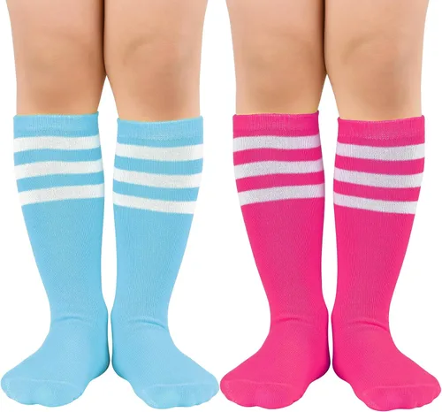 Vista 32 de Century Star Calcetines de fútbol de algodón para niños y jóvenes, calcetines de tubo suave, hasta la rodilla, calcetines deportivos largos