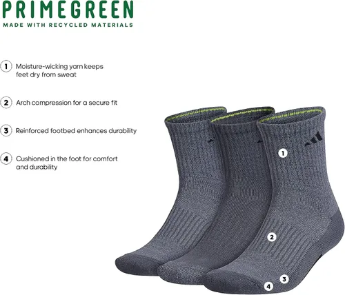 Vista 2 de adidas 3 calcetines acolchados para hombre (3 pares)