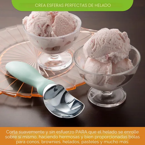 Vista 4 de Spring Chef - Cuchara de helado de metal resistente - Cuchara de helado apta para lavavajillas - Pala de helado comercial - Utensilios de cocina