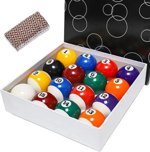 Vista 6 de Billiard Balls Set 2-1/4" Regulation Size Pool Table Balls for Replacement (16 Resin Balls)