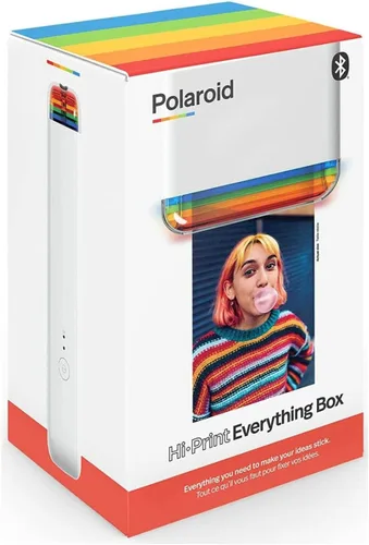 Vista 6 de Polaroid Originals Hi-Print Paquete de impresora fotográfica Bluetooth con cartucho (paquete de 2) y kit de película con marcos acrílicos, marcos