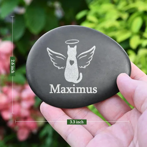 Vista 2 de Regalos conmemorativos para gatos, piedra conmemorativa personalizada para mascotas, lápida conmemorativa para gatos, marcadores de tumbas de gatos