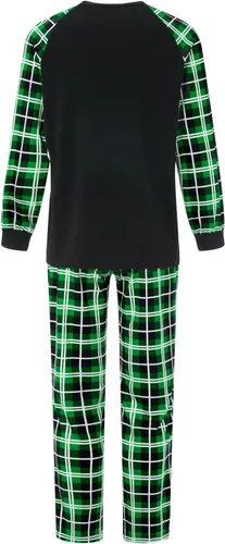 Vista 4 de VS&LLWQ Pijamas de Navidad a juego para la familia, pijamas de Navidad para la familia, pijamas de elfo, juego de pijamas de Navidad para las fiestas