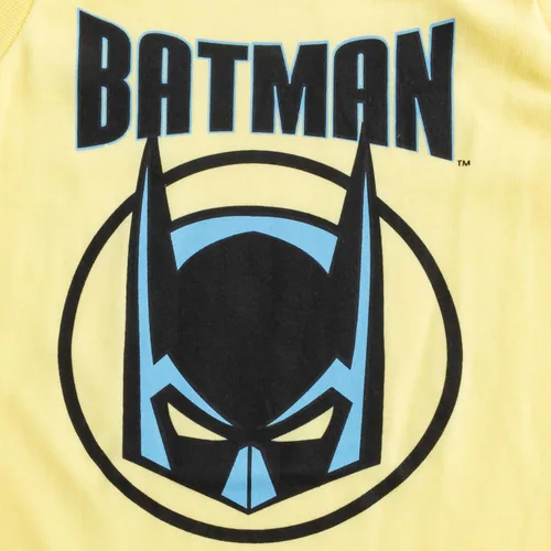 Vista 3 de BATMAN DC Comics - Camiseta sin mangas para niños pequeños, paquete de 2 unidades, color amarillo y gris
