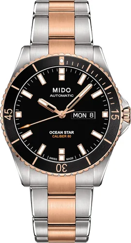 Vista 13 de MIDO Ocean Star 200 - Reloj suizo automático para hombre - Caja de acero inoxidable - Calendario día/fecha - Bisel giratorio