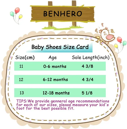 Vista 6 de BENHERO Baby Boys Girls Canvas Toddler Sneaker Anti-Slip First Walkers Candy Shoes 0-24 Months 12