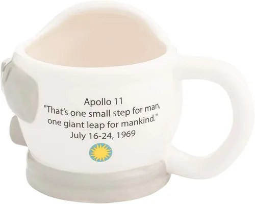 Vista 2 de Vandor Smithsonian Apollo 11 NASA Neil Armstrong - Taza de cerámica esculpida con casco de astronauta