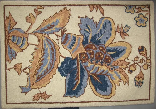 Vista 2 de SAFAVIEH Chelsea Collection - Alfombra decorativa de 1 pies 8 pulgadas x 2 pies 6 pulgadas, color marfil, lana de campo francesa enganchada a mano