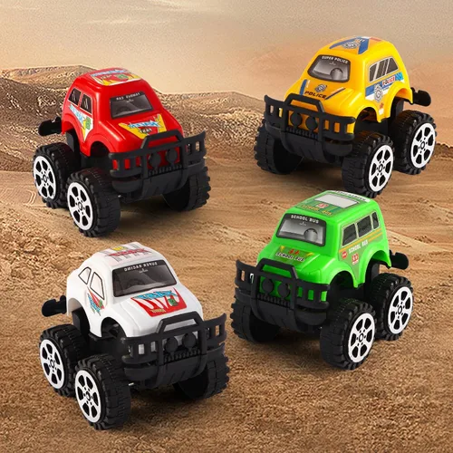 Vista 6 de Manmel Paquete de 12 Autos de Retroceso para Niños, Mini Vehículos de Carreras a Granel, Juguetes de Camión Monstruo, Recuerdos de Fiesta para Niños