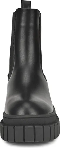 Vista 4 de READYSALTED Botas Chelsea de tacón bajo con plataforma y suela gruesa para mujer (HONGO1 & HUNCH1)