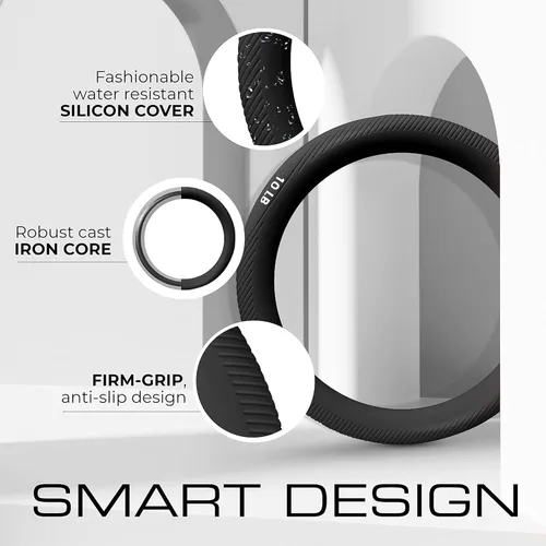 Vista 3 de Yes4All Power Ring 10lbs, Weight Ring, Weighted Circle, Kettlebell for Yoga Exercise, Aerobics, Home Fitness, Core Training