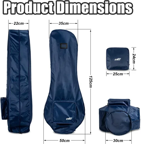 Vista 3 de Funda impermeable de PVC 300D para bolsa de golf, bolsa de golf, duradera, ligera y fácil de maniobrar