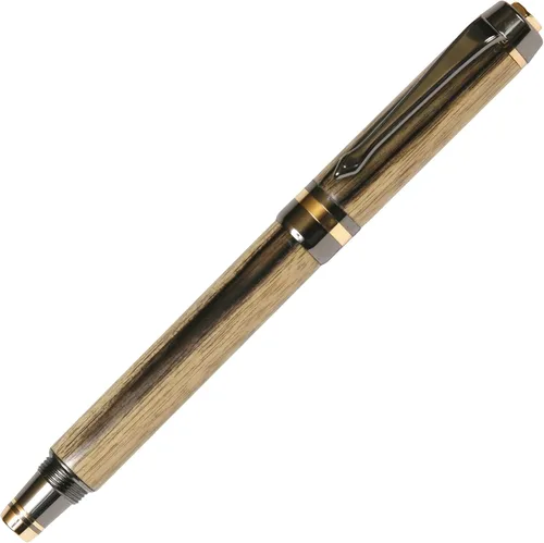 Vista 3 de Lanier Pens Pluma estilográfica Elite - Gun Metal - Negro y Blanco Ébano