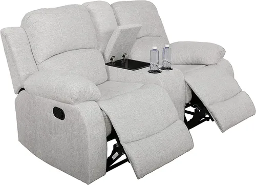 Vista 18 de Juego de muebles de cuero sintético para sala de estar, juego de sofá reclinable, sofá de dos plazas, juegos de muebles para sala de estar, sofá