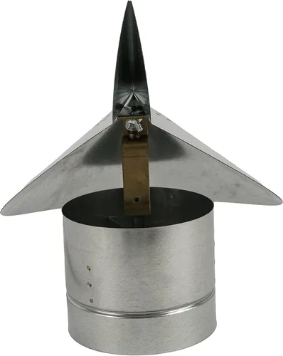 Vista 2 de FAMCO Tapa de chimenea direccional de viento (acero galvanizado, 5 pulgadas)