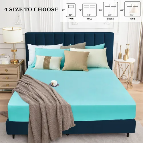 Vista 7 de Sufdari Protector de colchón impermeable, funda de colchón tamaño individual para cama, bolsillo profundo de 18 pulgadas, protector de colchón