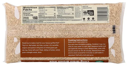 Vista 3 de 365 by Whole Foods Market, Arroz integral orgánico de grano largo, 32 onzas