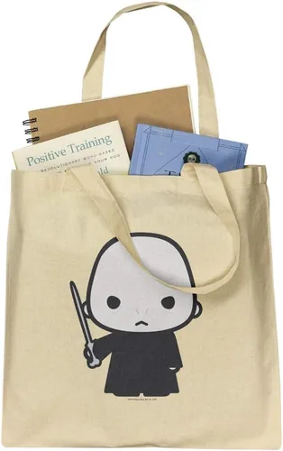 Vista 2 de Harry Potter Voldemort Cute Chibi Character Grocery Travel Bolsa de mano reutilizable