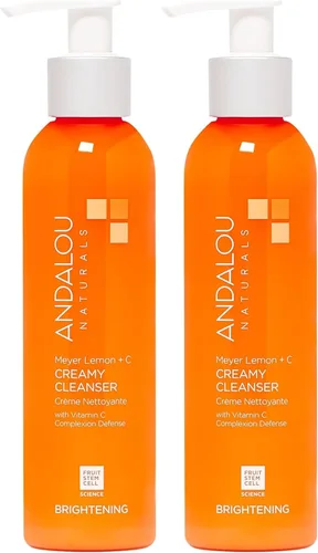 Vista 9 de Andalou Naturals Meyer Limón + C cremoso Limpiador, 6 Onza Lavado facial suave para tonificar y aumentar el brillo, aloe vera e ingredientes
