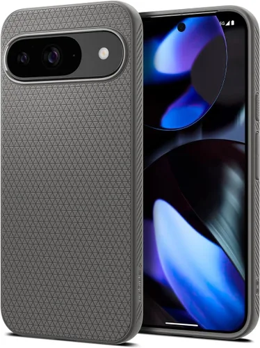 Vista 9 de Spigen Funda para Pixel 8, Liquid Air (2023) [Sin Anillo Magnético] [Protección de Grado Militar] - Abyss Green