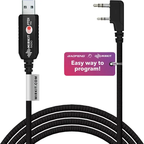 Vista 8 de MIRKIT Cable de programación USB modelo básico PL2303 Chip para radios portátiles Baofeng de dos vías: UV-5R, 5RA, 5R Plus, 5RE, bf F8HP, UV3R Plus