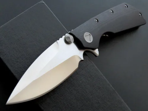 Vista 3 de Eafengrow EF335 Cuchillos plegables con hoja D2 y mango G10, cuchillo de bolsillo EDC de 5 pulgadas cerrado con clip (negro)
