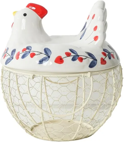 Vista 12 de Cesta de almacenamiento de huevos de estilo granja/cestas decorativas de almacenamiento de cocina