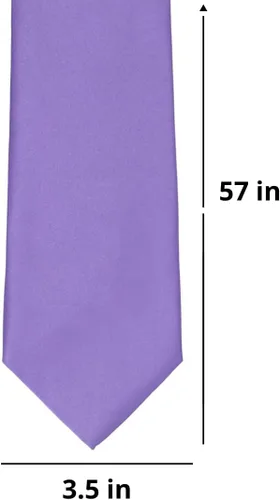 Vista 214 de tiemart Corbata de color sólido para hombre Longitud estándar