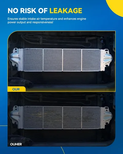 Vista 4 de PHILTOP Intercooler universal de E/S de 27"x7"x2.5" * 2.5", intercooler plateado del turbocompresor