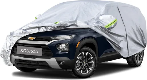 Vista 34 de KouKou Funda impermeable para automóvil SUV adecuada para BMW X1 de 2009 a 2025, 7 capas a prueba de viento para todo tipo de clima, cubierta