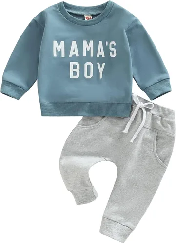 Vista 21 de Ropa de otoño e invierno para bebé niño pequeño, sudadera con cuello redondo y pantalones deportivos