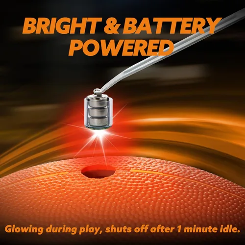 Vista 3 de SYNCFUN Fútbol que brilla en la oscuridad para niños, fútbol iluminado para juegos nocturnos de deportes al aire libre, pelota roja brillante