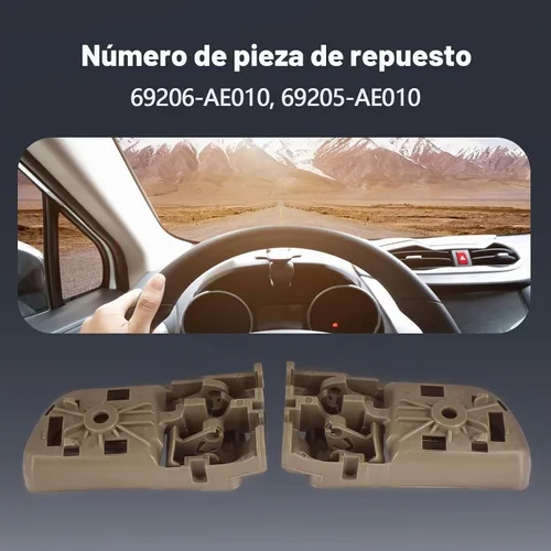 Vista 6 de Un juego de manijas interiores para puertas interiores compatibles con Sienna 2004-2010 que sustituye a 69206-AE010 FL, 69205-AE010 FR (beige)