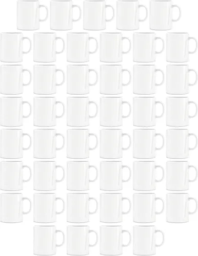 Vista 9 de BLUE RIBBON Taza de café en blanco de sublimación blanca hecha de cerámica, (11 onzas), viene con caja de regalo y soportes de espuma, paquete de 2