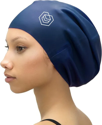 Vista 6 de SOUL CAP – Gorra de natación grande para cabello largo – diseñada para cabello largo, rastas, cabello ondulado, extensiones de cabello, trenzas