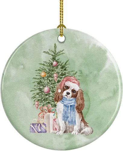 Vista 21 de Caroline's Treasures Bulldog, Bulldog inglés #2 y árbol de cerámica adorno colgante para árbol de Navidad, decoración colgante para el hogar