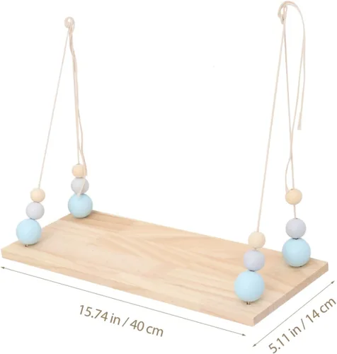 Vista 3 de ARTIBETTER Soportes de esquina para plantas colgantes, decoración de pared, bonita decoración de habitación, estante rústico para dormitorio