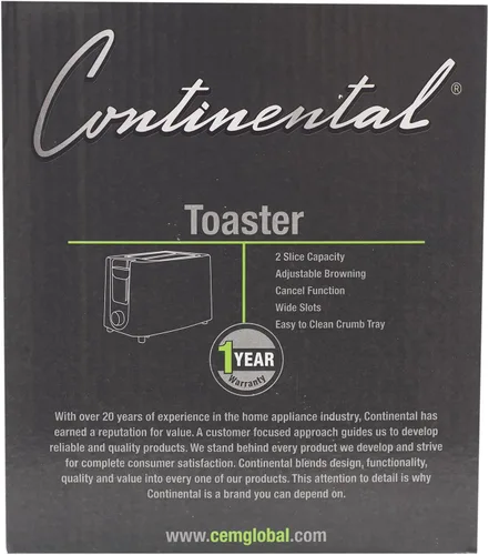 Vista 5 de CE North America CETT019 Tostadora de 2 rebanadas-BLK