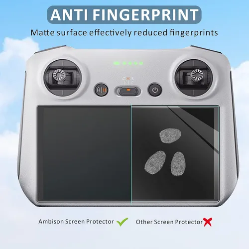 Vista 3 de Ambison [Paquete de 2] DJI Mini 5/4 Pro Protector de pantalla de vidrio mate, antirreflejo/suave como la seda/HD transparente compatible con DJI