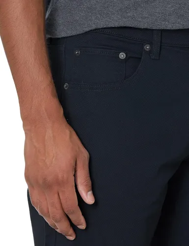 Vista 3 de Tienda Essentials Pantalón de sarga elástico de 5 bolsillos para hombre
