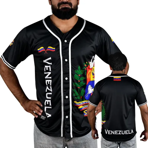 Vista 4 de fox & fury Camisetas de béisbol negras México, Guatemala, El Salvador, Honduras, Venezuela, Puerto Rico, Brasil, Cuba, Nicaragua