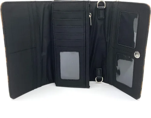 Vista 5 de Lobo bordado atrapasueños pluma tribal ocultar llevar bolso de mano