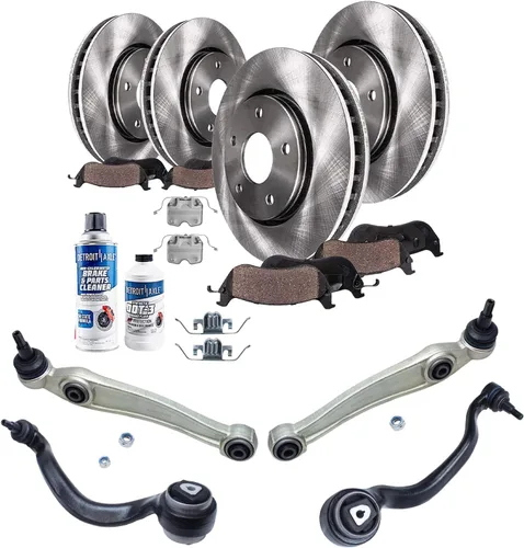 Vista 101 de Detroit Axle - Kit de extremo delantero para Hyundai Sonata XG350 XG300 Kia Optima, 2 brazos de control superiores con juntas de bola, 2 brazos