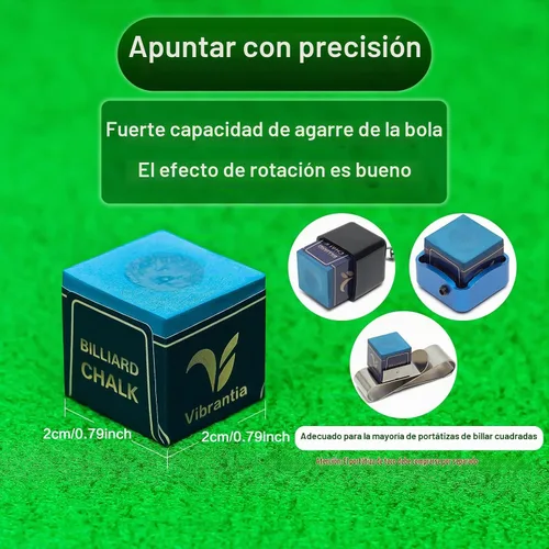 Vista 6 de Pro Billiard Pool Cue Chalk 12 Cubes Low Dust for Snooker 8-Ball Tournament Standard Billiard Chalk, Super Dense Low Dust Formula, 12 Cubes with