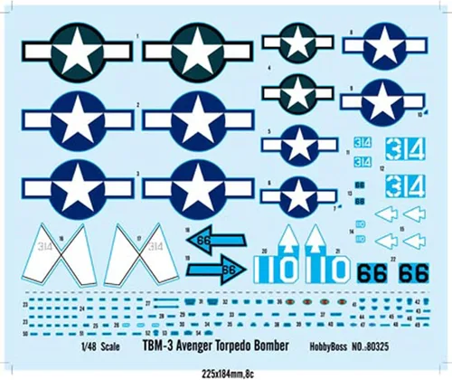 Vista 7 de Maquetas de Aviones Kit Plástico, TBM-3 Avenger Torpedo Bomber Escala 1/48, 10 x 13.8 Pulgadas